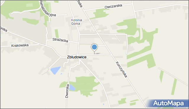 Zbludowice, Zbludowice, mapa Zbludowice