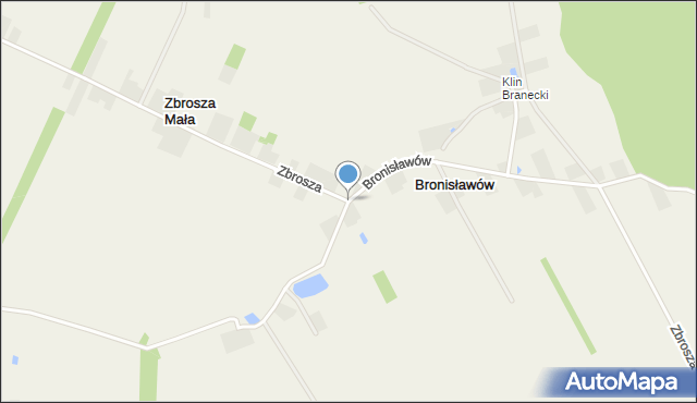 Zbrosza Mała, Zbrosza Mała, mapa Zbrosza Mała