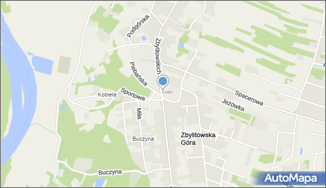 Zbylitowska Góra, Zbylitowskich, mapa Zbylitowska Góra