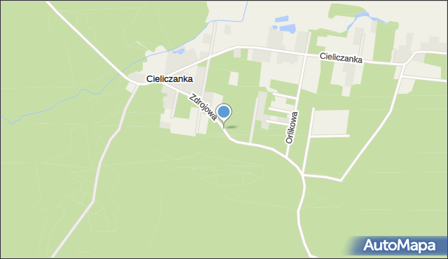 Cieliczanka, Zdrojowa, mapa Cieliczanka