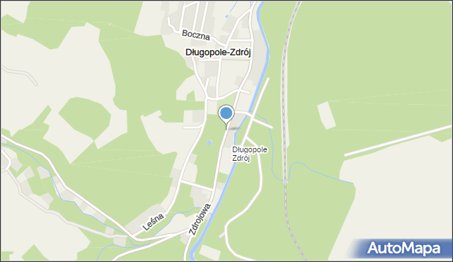 Długopole-Zdrój, Zdrojowa, mapa Długopole-Zdrój