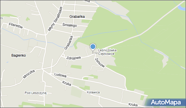 Jaworzno, Zdrojowa, mapa Jaworzno