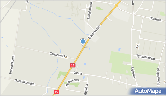 Krotoszyn, Zdunowska, mapa Krotoszyna