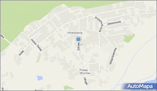 Ligota gmina Czechowice-Dziedzice, Zdrowa, mapa Ligota gmina Czechowice-Dziedzice