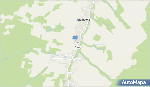 Nieledwia, Zdrojowa, mapa Nieledwia