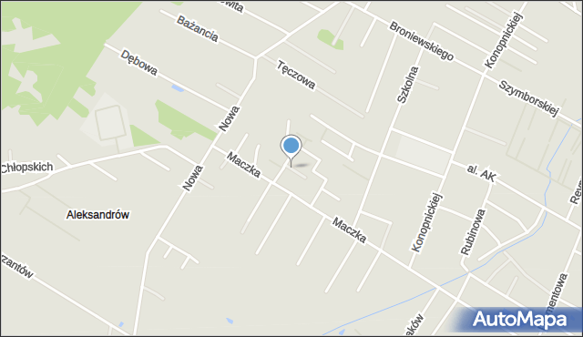 Radzymin powiat wołomiński, Zdrojowa, mapa Radzymin powiat wołomiński