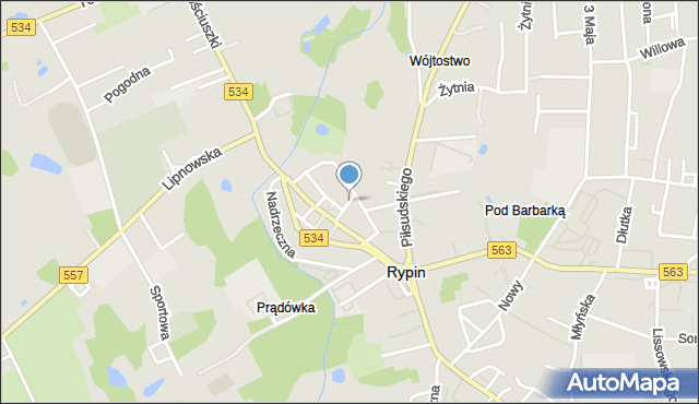 Rypin, Zduńska, mapa Rypin