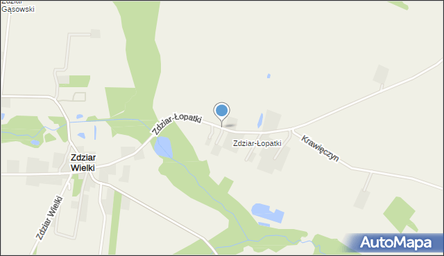 Sarzyn, Zdziar-Łopatki, mapa Sarzyn