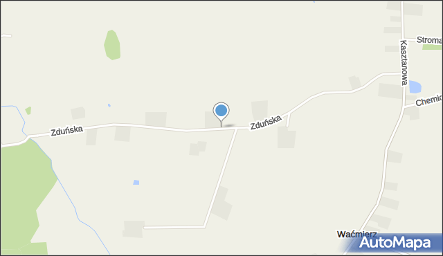 Waćmierz, Zduńska, mapa Waćmierz