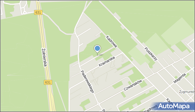 Warszawa, Zdrowotna, mapa Warszawy