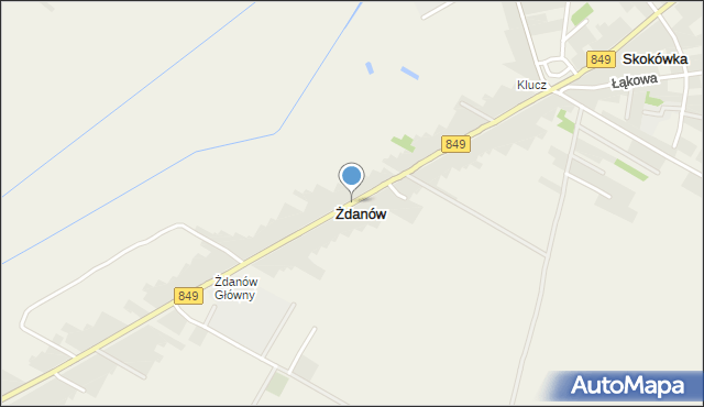 Żdanów gmina Zamość, Żdanów, mapa Żdanów gmina Zamość