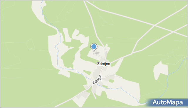 Zdrójno gmina Osieczna, Zdrójno, mapa Zdrójno gmina Osieczna