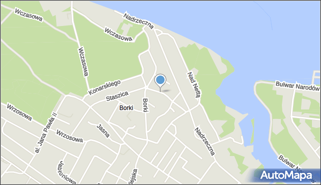 Augustów, Żeglarska, mapa Augustów