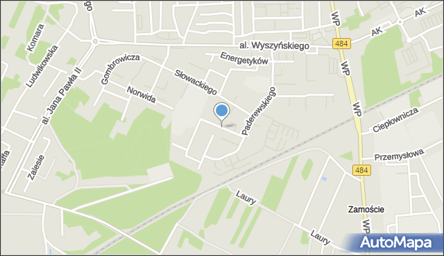 Bełchatów, Żeromskiego Stefana, mapa Bełchatów