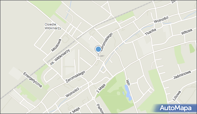 Bielawa powiat dzierżoniowski, Żeromskiego Stefana, mapa Bielawa powiat dzierżoniowski