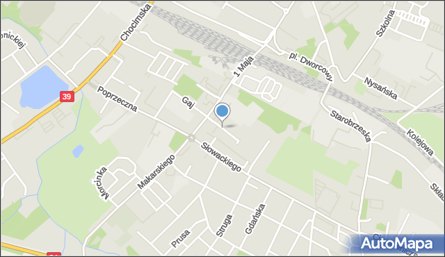 Brzeg, Żeromskiego Stefana, mapa Brzeg