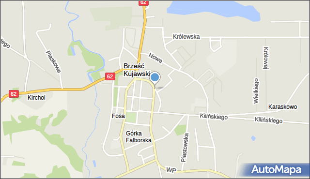 Brześć Kujawski, Żeromskiego Stefana, mapa Brześć Kujawski