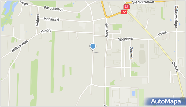 Brzeziny, Żeromskiego Stefana, mapa Brzeziny