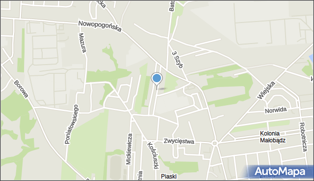 Czeladź, Żeromskiego Stefana, mapa Czeladź