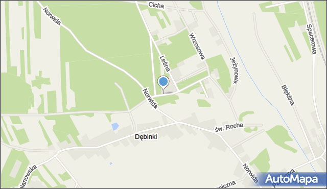 Dębinki gmina Zabrodzie, Żeromskiego Stefana, mapa Dębinki gmina Zabrodzie