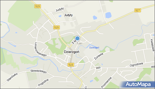 Dzierzgoń, Żeromskiego Stefana, mapa Dzierzgoń