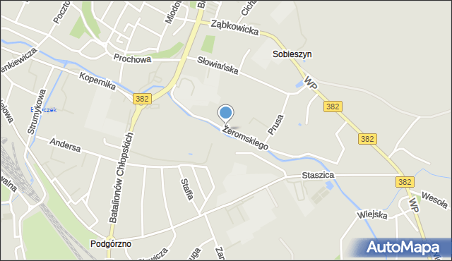 Dzierżoniów, Żeromskiego Stefana, mapa Dzierżoniów