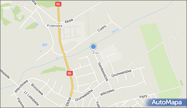 Grajewo, Żeromskiego Stefana, mapa Grajewo