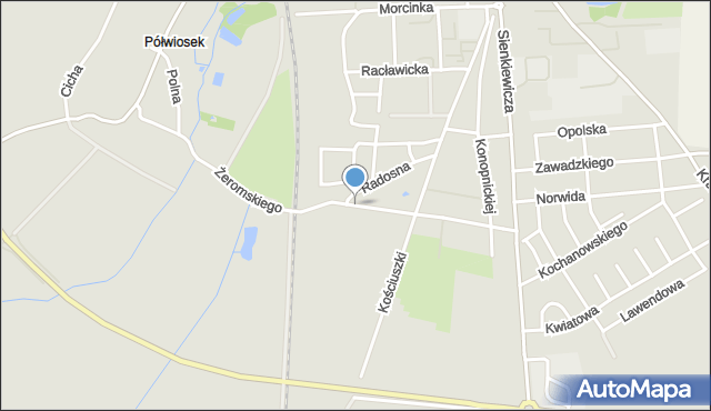 Grodków powiat brzeski, Żeromskiego Stefana, mapa Grodków powiat brzeski