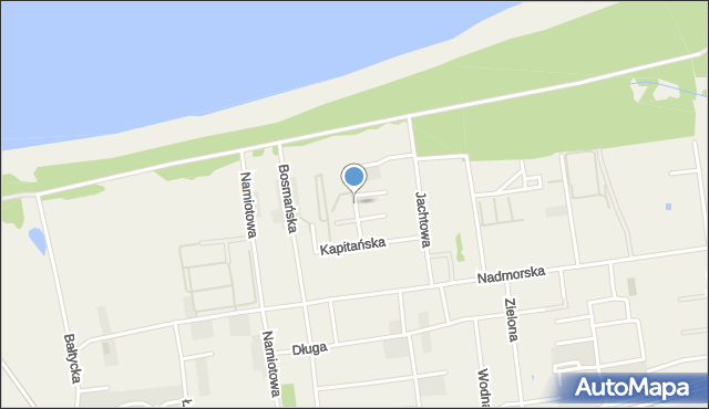 Grzybowo gmina Kołobrzeg, Żeglarska, mapa Grzybowo gmina Kołobrzeg