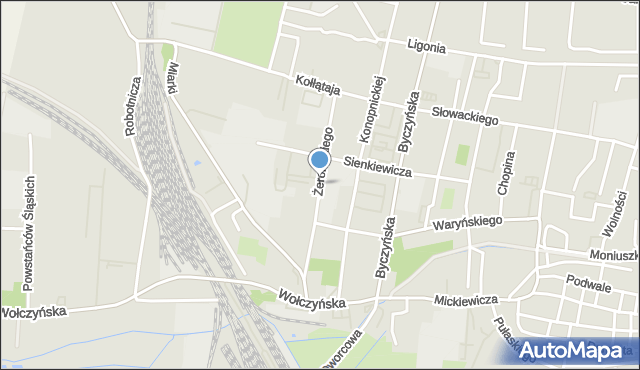 Kluczbork, Żeromskiego Stefana, mapa Kluczbork