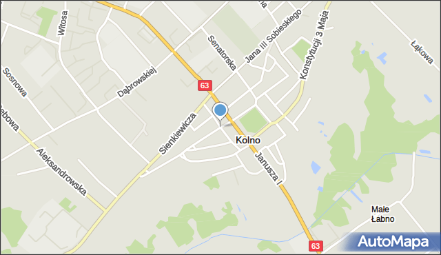 Kolno, Żeromskiego Stefana, mapa Kolno