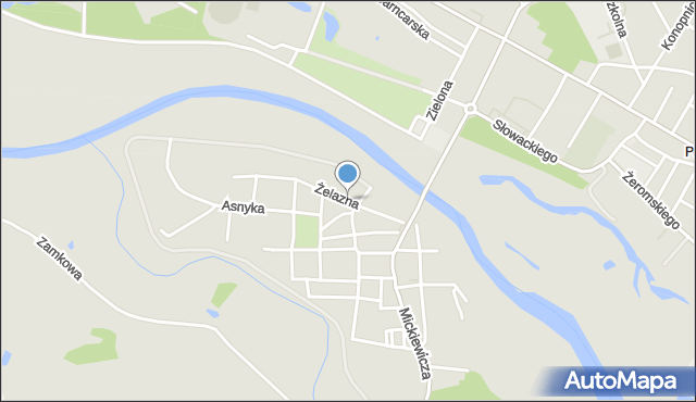 Koło, Żelazna, mapa Koło