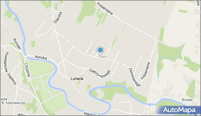 Krosno, Żeromskiego Stefana, mapa Krosna