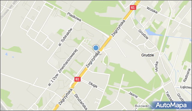 Legionowo, Zegrzyńska, mapa Legionowo