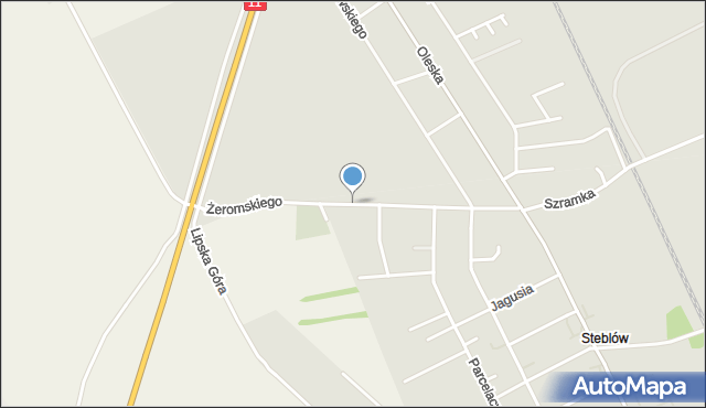 Lubliniec, Żeromskiego Stefana, mapa Lubliniec
