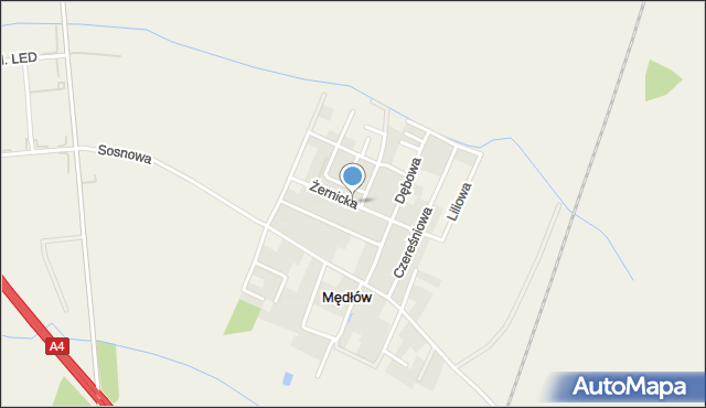 Mędłów, Żernicka, mapa Mędłów