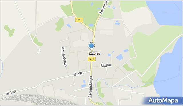 Morąg, Żeromskiego Stefana, mapa Morąg