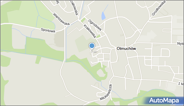 Otmuchów, Żeromskiego Stefana, mapa Otmuchów
