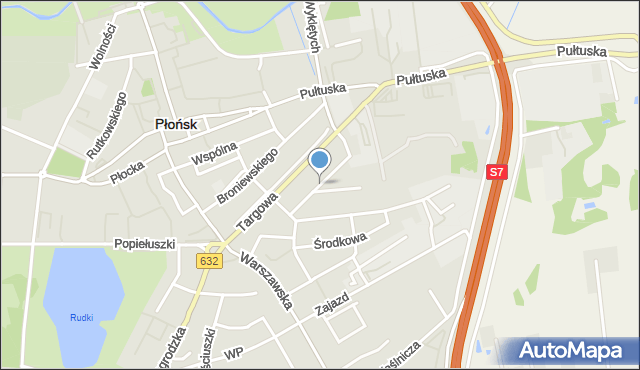 Płońsk, Żeromskiego Stefana, mapa Płońsk