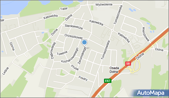 Rawa Mazowiecka, Żeromskiego Stefana, mapa Rawa Mazowiecka