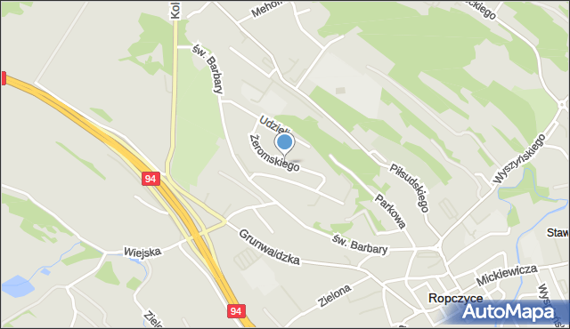 Ropczyce, Żeromskiego Stefana, mapa Ropczyce
