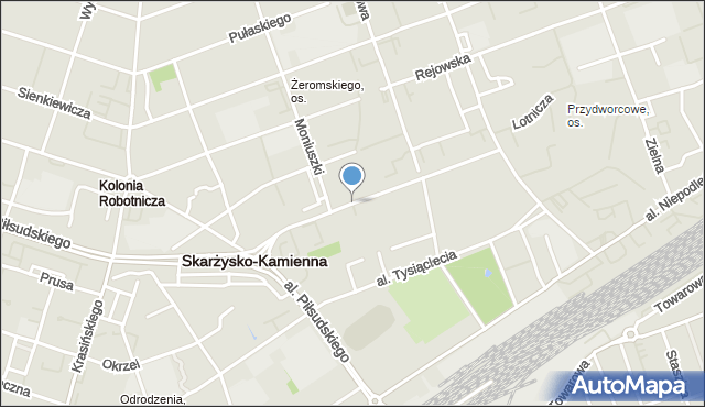 Skarżysko-Kamienna, Żeromskiego Stefana, mapa Skarżysko-Kamienna
