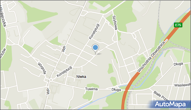 Sosnowiec, Żelazna, mapa Sosnowca