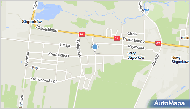 Stąporków, Żeromskiego Stefana, mapa Stąporków