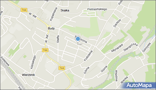 Starachowice, Żeromskiego Stefana, mapa Starachowic
