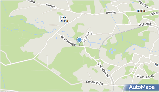 Szklarska Poręba, Żeromskiego Stefana, mapa Szklarska Poręba