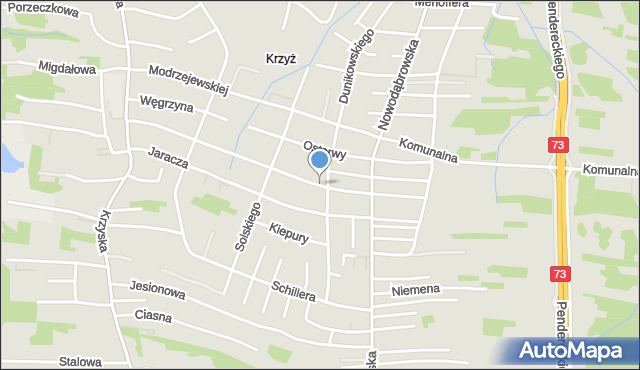Tarnów, Zelwerowicza Aleksandra, mapa Tarnów