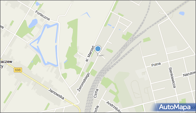 Terespol powiat bialski, Żeromskiego Stefana, mapa Terespol powiat bialski