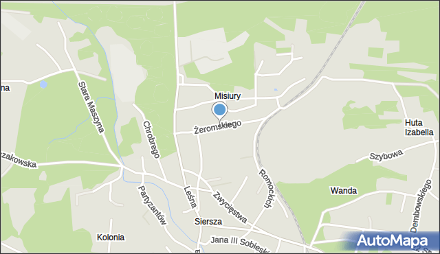 Trzebinia powiat chrzanowski, Żeromskiego Stefana, mapa Trzebinia powiat chrzanowski