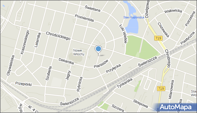 Warszawa, Żeleńskiego Władysława, mapa Warszawy